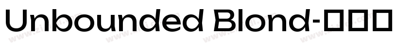 Unbounded Blond字体转换